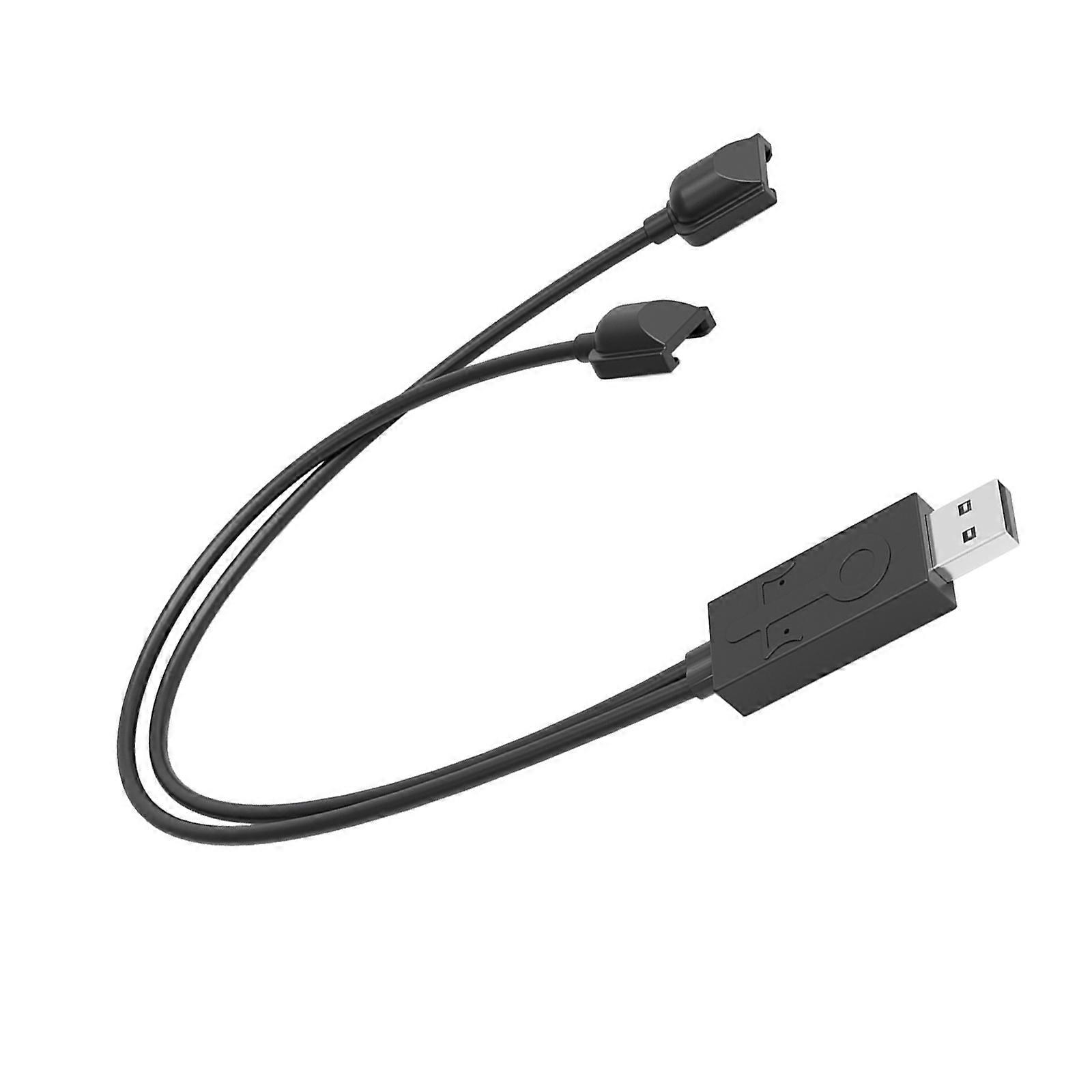 Fast Charging Cord Gaming Accessories Portable Gamepad Charging Wire with Indicator Light USB Charging Cable  Black