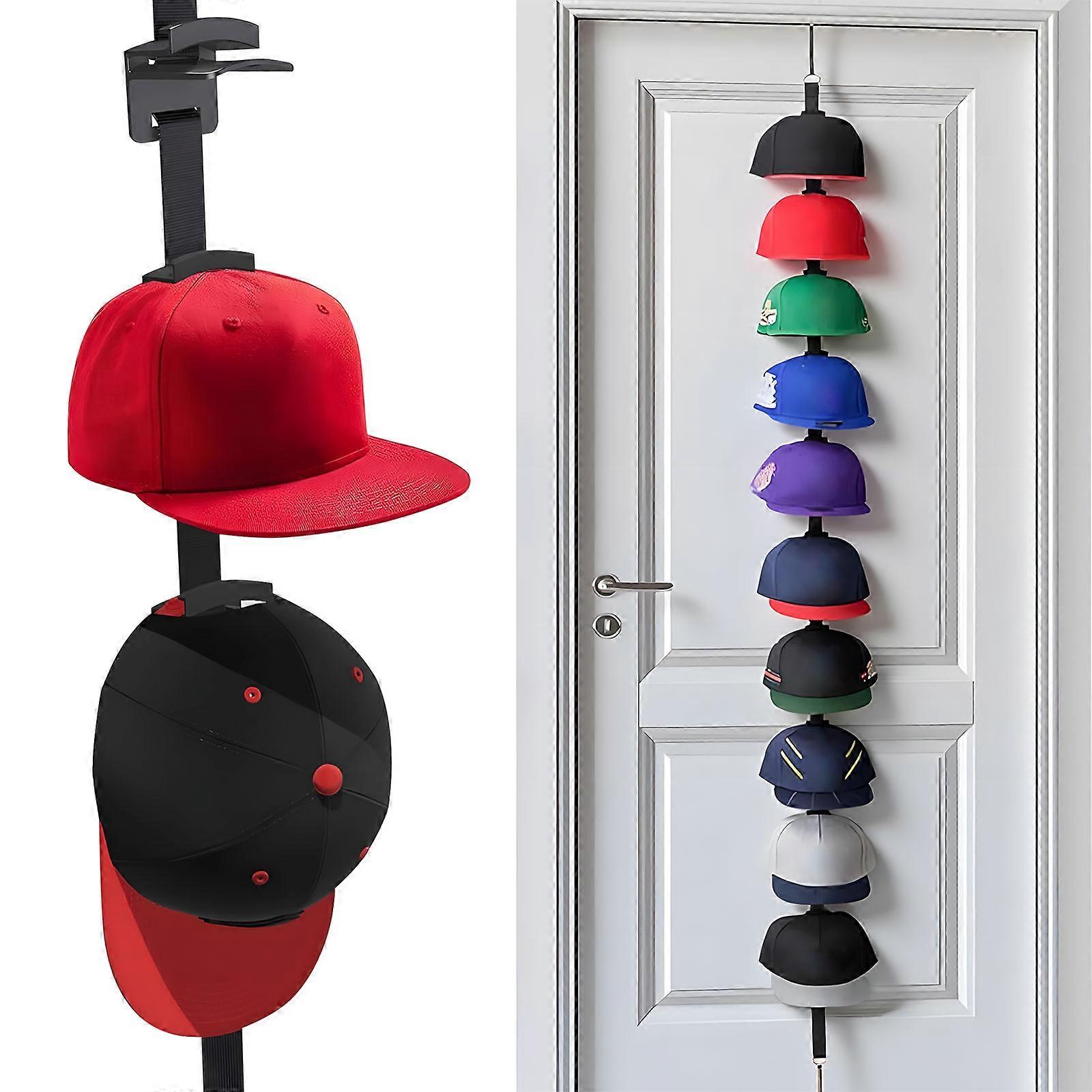Modifiable Clothes Hook Planner Door Mounted Hatstand Safe Storage For Baseball Headpieces Multicolor