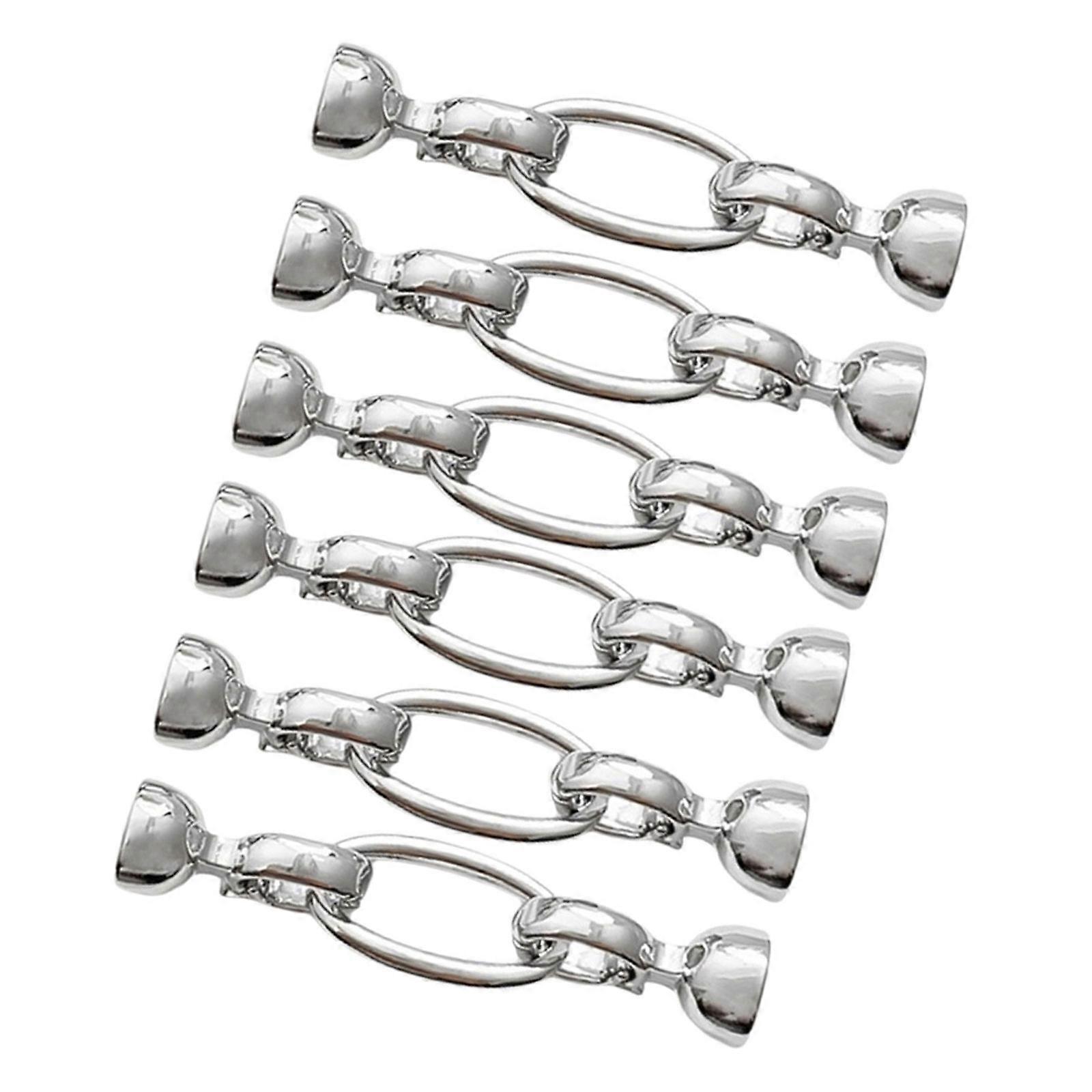 Set of 6 Unique Irregular Pearls Buckles Clasp for Handmade Bracelets and Necklaces Easy to Use Jewelry Accessory  Silver
