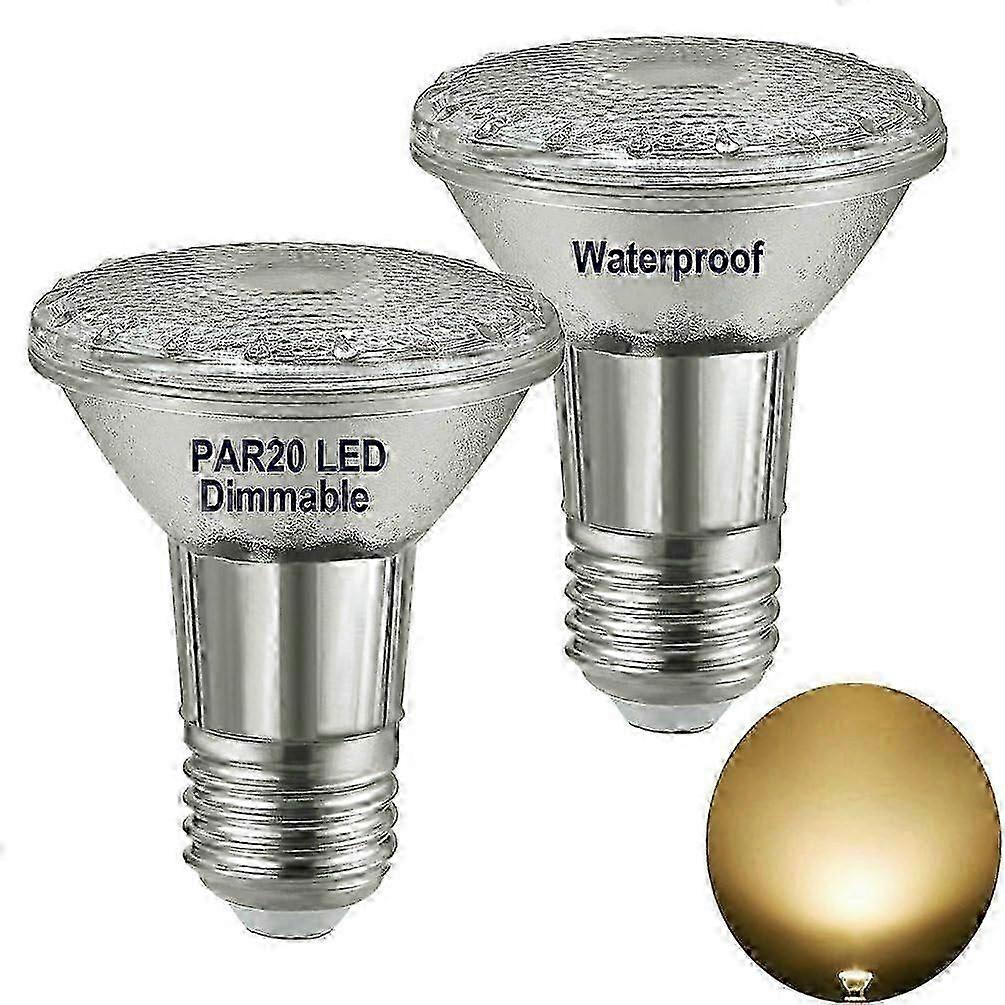 Dimmable Par20 E27 Led Spotlight 3000k Warm White, 8w, Waterproof, 2pack