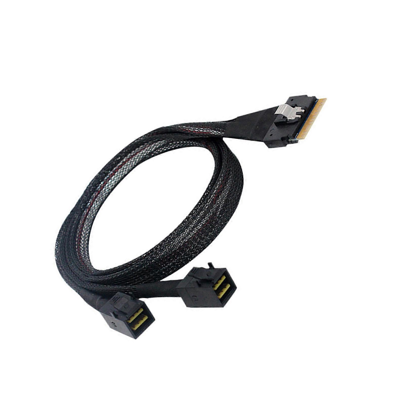 SFF-8654 8i and 2 SFF-8643 Interfaces Connection Cable Fast Stable Data Transmission Cord 50/80cm Multicolor