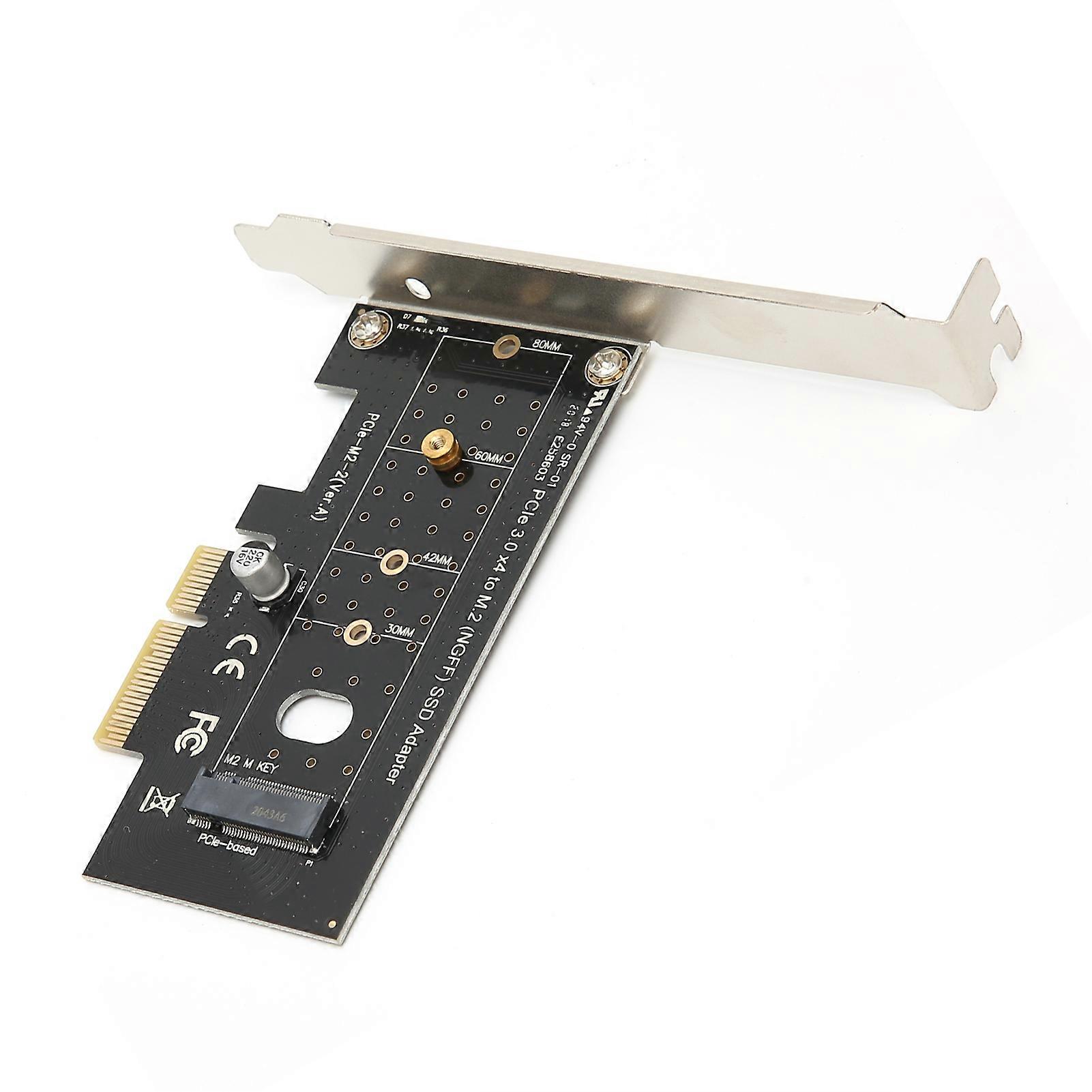 Adapter Card PCIE 3.0 X4 to M.2 NVMe SSD NGFF Interface Riser Converter Card for Windows 8/10/Linux System