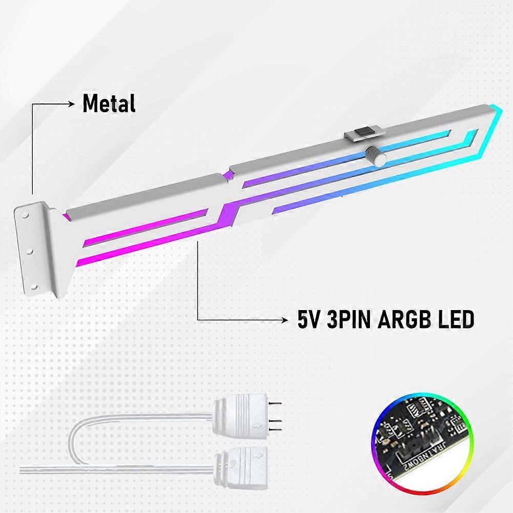 ARGB Graphics Card GPU Holder GPU Brace Support Adjustable Height Horizontal GPU Bracket AURA SYNC GPU Video Card Holder