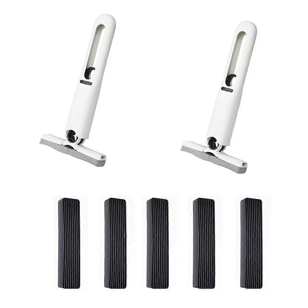 7pcs πολυλειτουργικό μίνι σφουγγαρίστρα σφουγγαρίστρα απορροφητικό οικιακό γραφείο γραφείου χειρός-washable τεμπέλης λουτρών