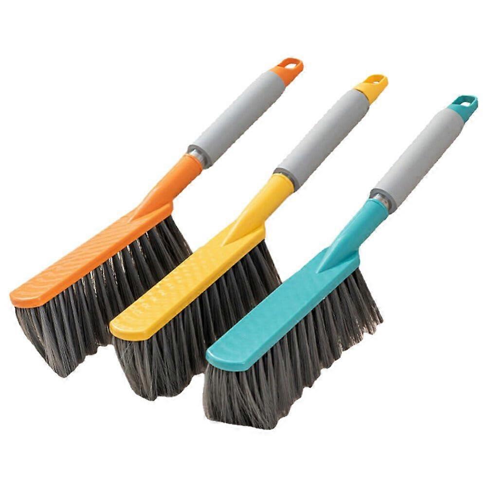 Carpet Brush Set 3pcs Soft Bristle Long Handle for Sofa Bed Furniture Floor Patio Cleaning Ref: 3277