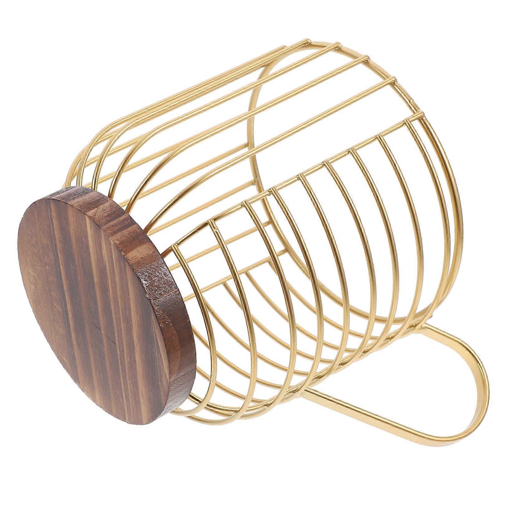 Iron Wire Storage Basket for Coffee Capsules, Fruit, Snacks and Candy Organizer for Kitchen Dining Table