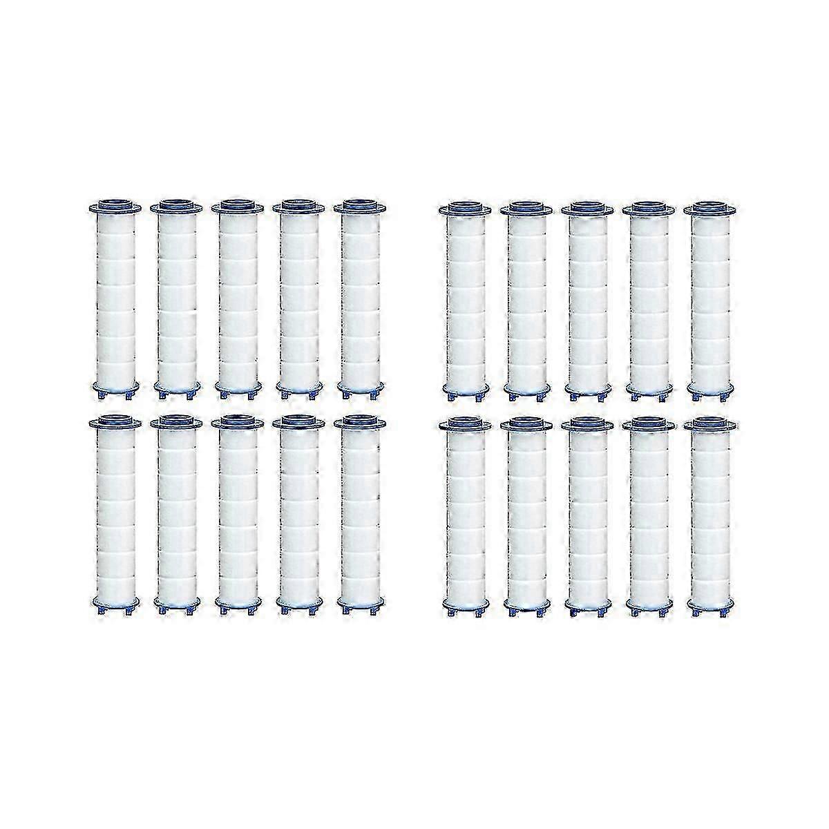 x 20pcs Replacement Shower Filter For Hard Water - High Output Shower Water Filter To Remove Chlorine