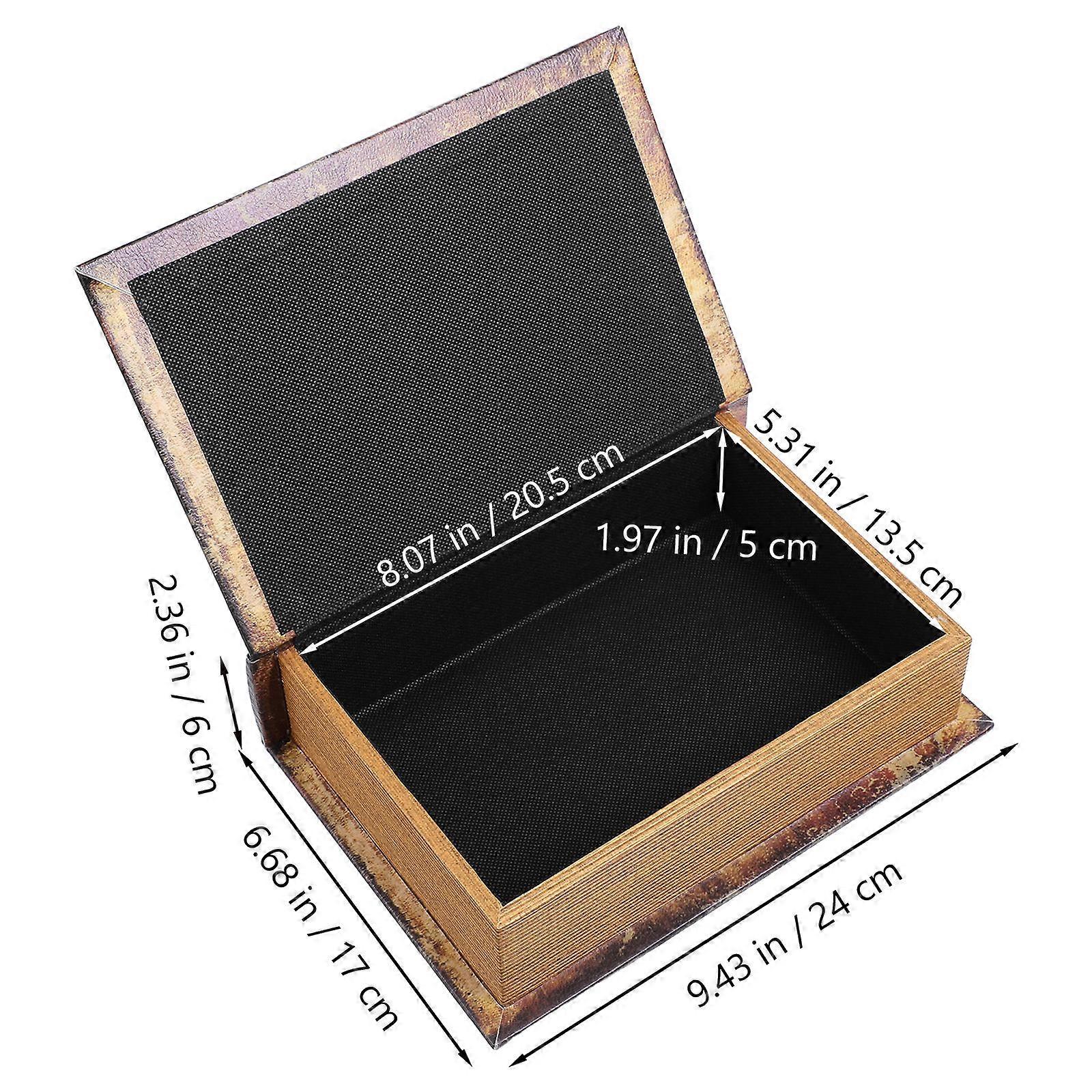 Retro Simulation Book Storage Box Key Hiding Box Shelf Decor 24.00X17.00X6.00CM Key Hiding 1Set
