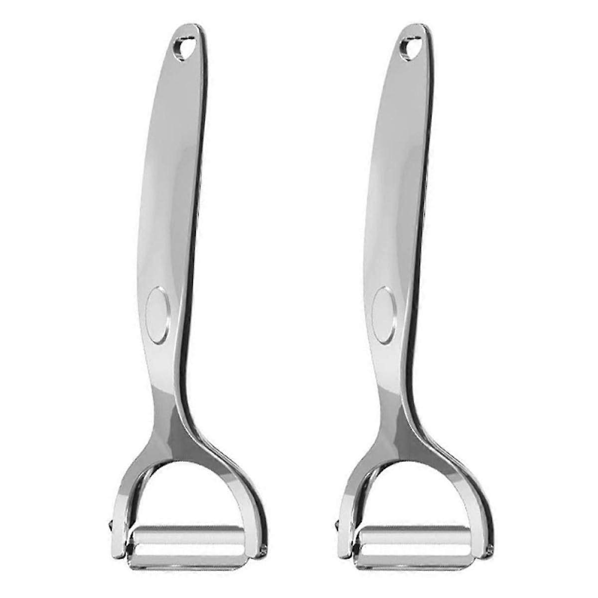 2pcs Stainless Steel YShaped Vegetable Peeler Ergonomic Handle for Carrots Apples Cucumbers