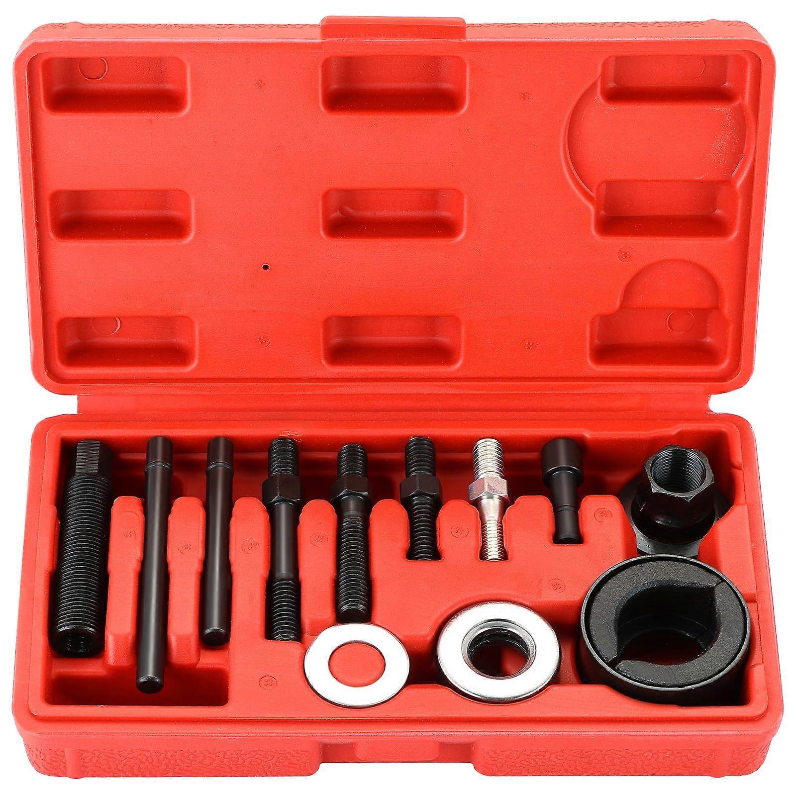 Power Steering Pulley Puller Installer Kit, 12PCS Universal Removal Tool for Alternator and Pumps