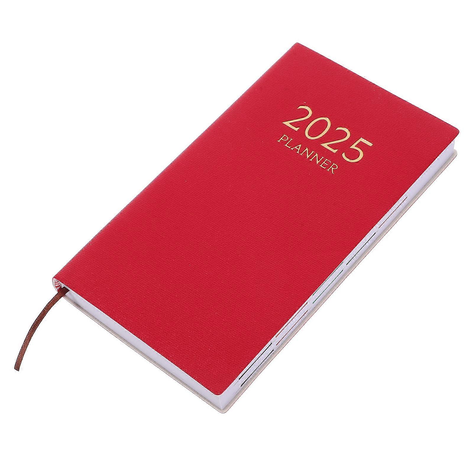 2025 Monthly Planner Schedule Notebook for Home Office Red Cover