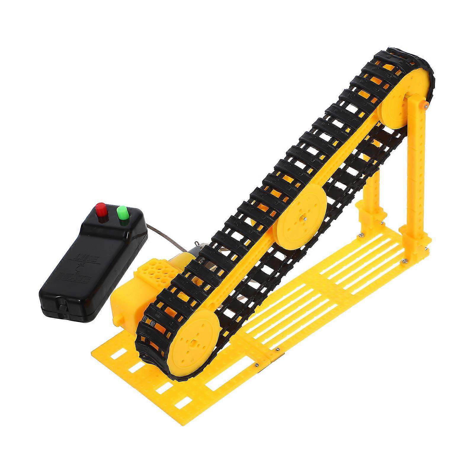 Conveyor Model Making Kit for DIY Assembly Toy 1Set in Yellow ABS