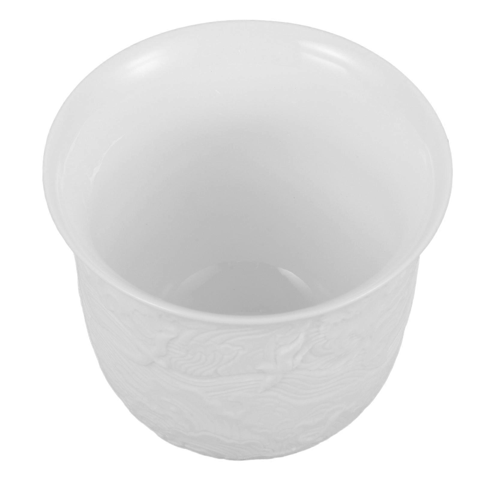 Porcelain Tea Cup Ceramic Cup for Tea Tasting White