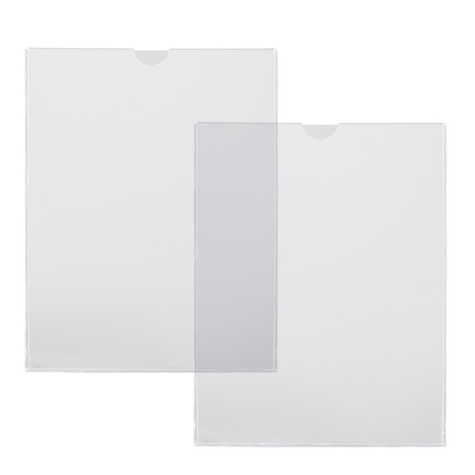 Transparent Acrylic Label Holders for Display Use A4 Paper Holder 2Pcs