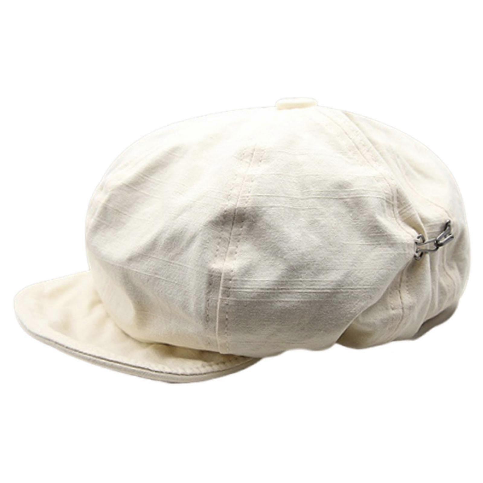 Retro Design Beret Hat for Women with Decorative Button Versatile Adjustable Fit