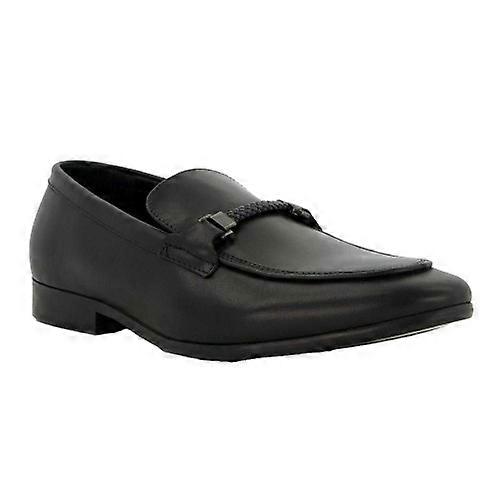 Dune London Mens Plaited Leather Snaffle Loafers