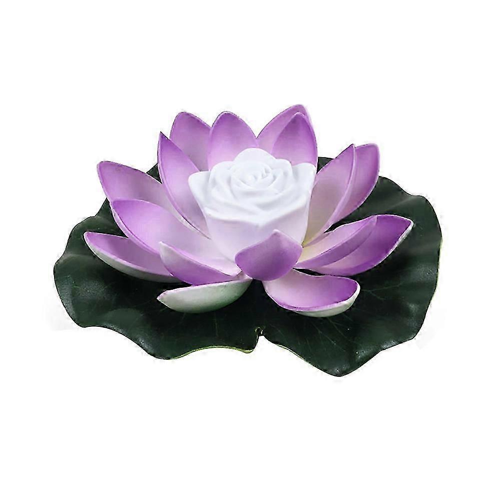 fake lotus floral led floating light for pond 18cm
