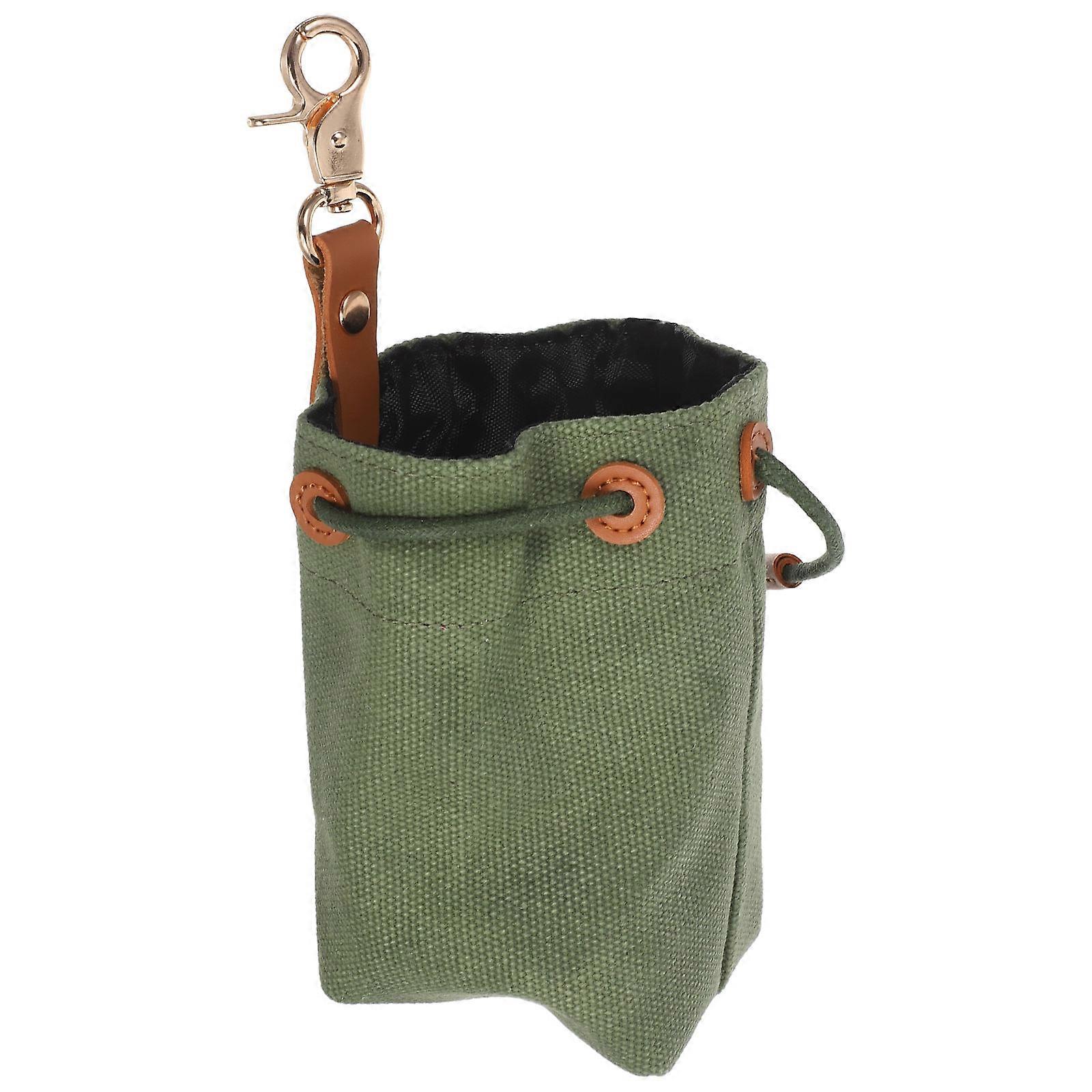 Durable Canvas Dog Food Pouch Space-saving Hanging Design For Easy Access To Treats While Walking 1Pack
