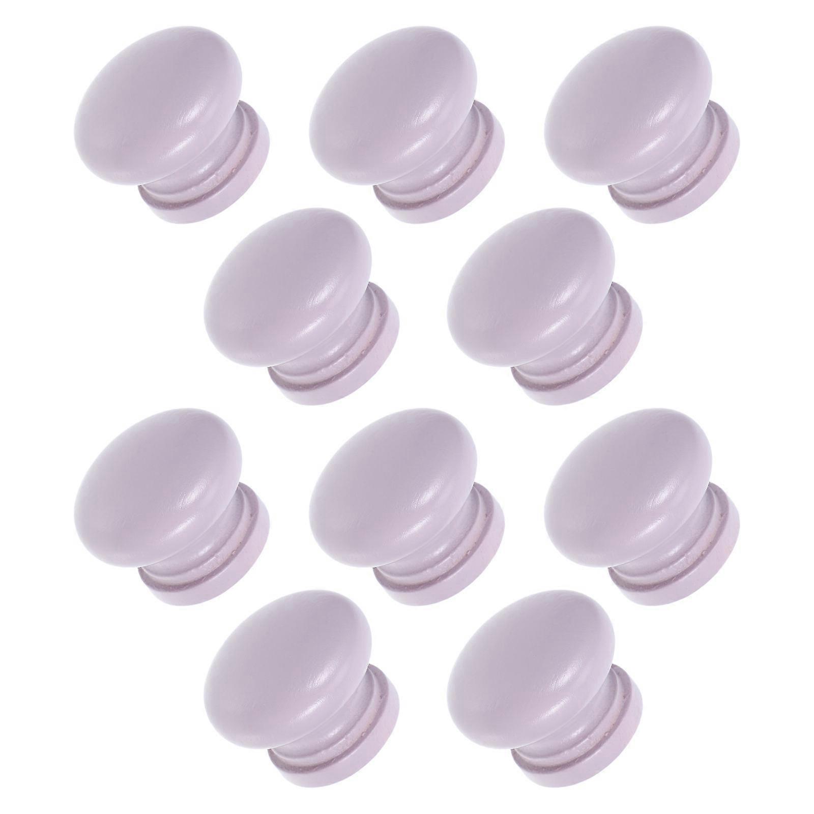 Natural Wood Cabinet Knobs for Decor 10Pcs Mushroom Shape Drawer Handles