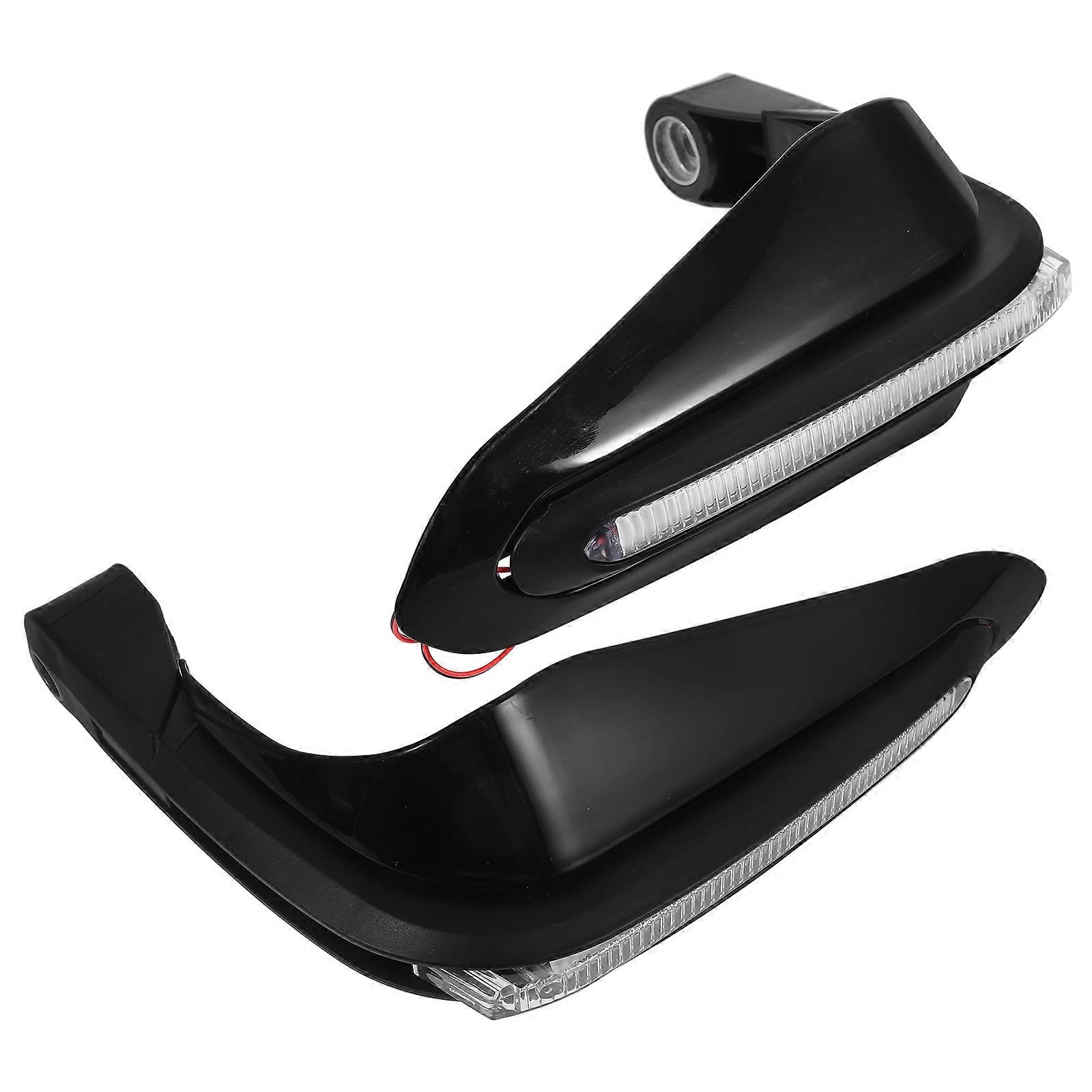 Motorcycle Handguards with Turn Signal Lights for Enhanced Safety and Style Black Universal Fits Most Models 1 Pair