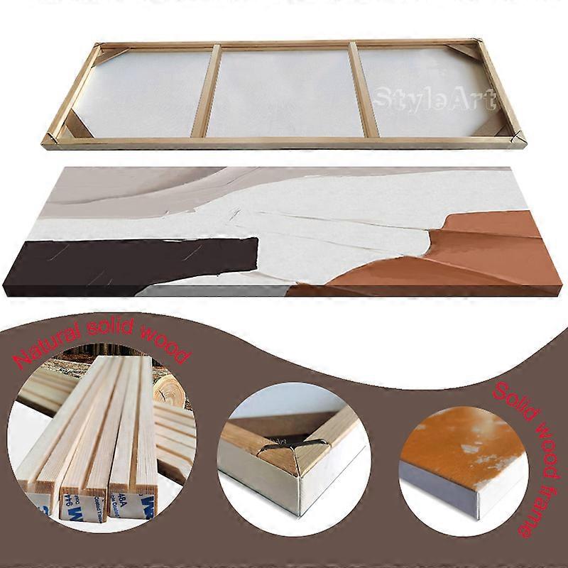 1 set of DIY photo frame Picture Frame Solid Wood Canvas Frame For Gallery  Painting Or Poster Installation 150x50cm 180x60cm