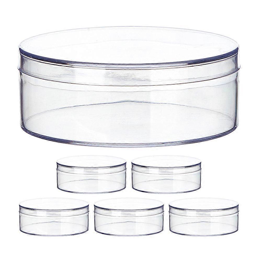 Transparent Candy Storage Box Round Design for Party 6Pcs