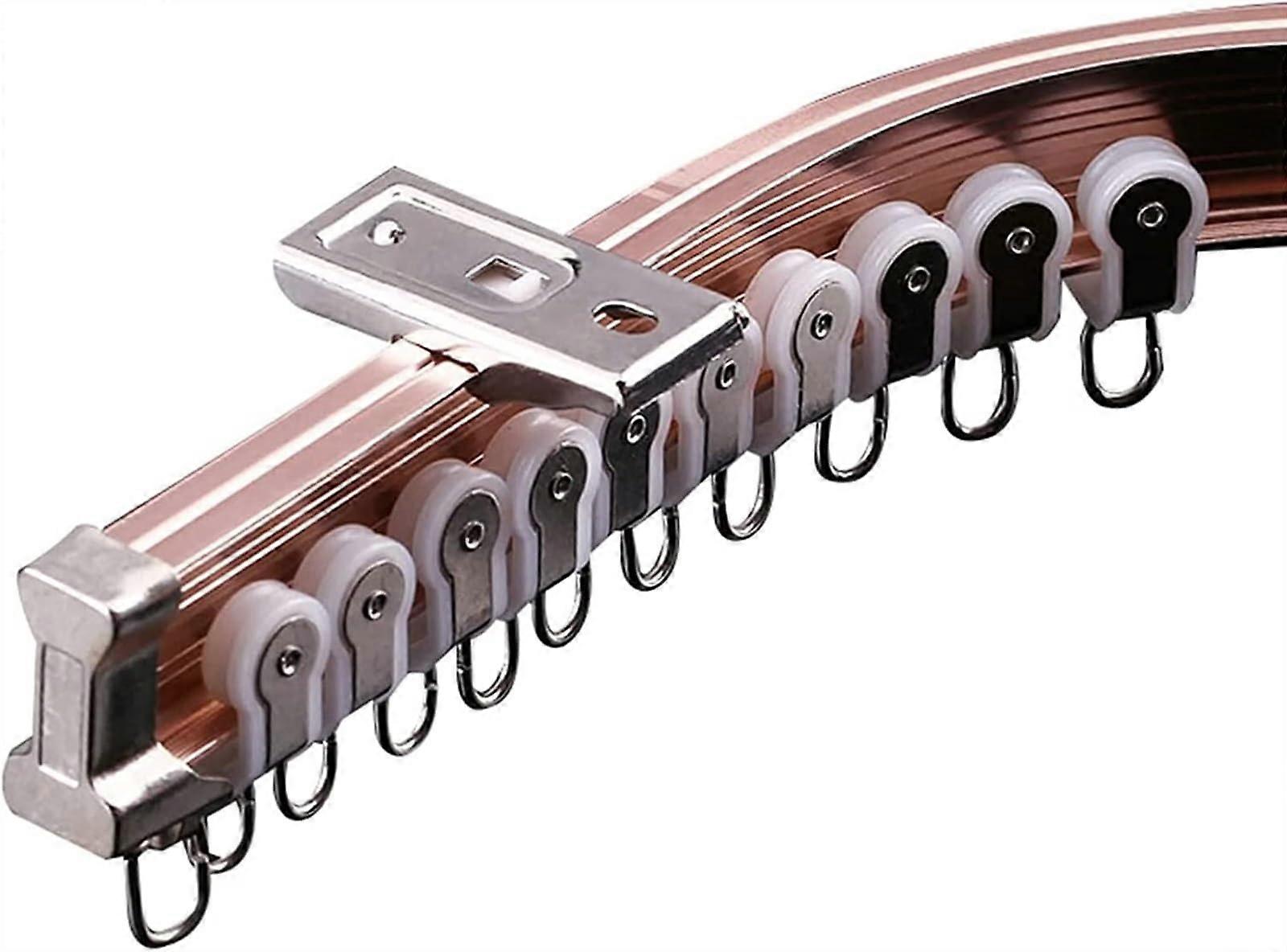Bendable Ceiling Curtain Track 300cm Adjustable Curved Rod for Bay Windows and Room Divider