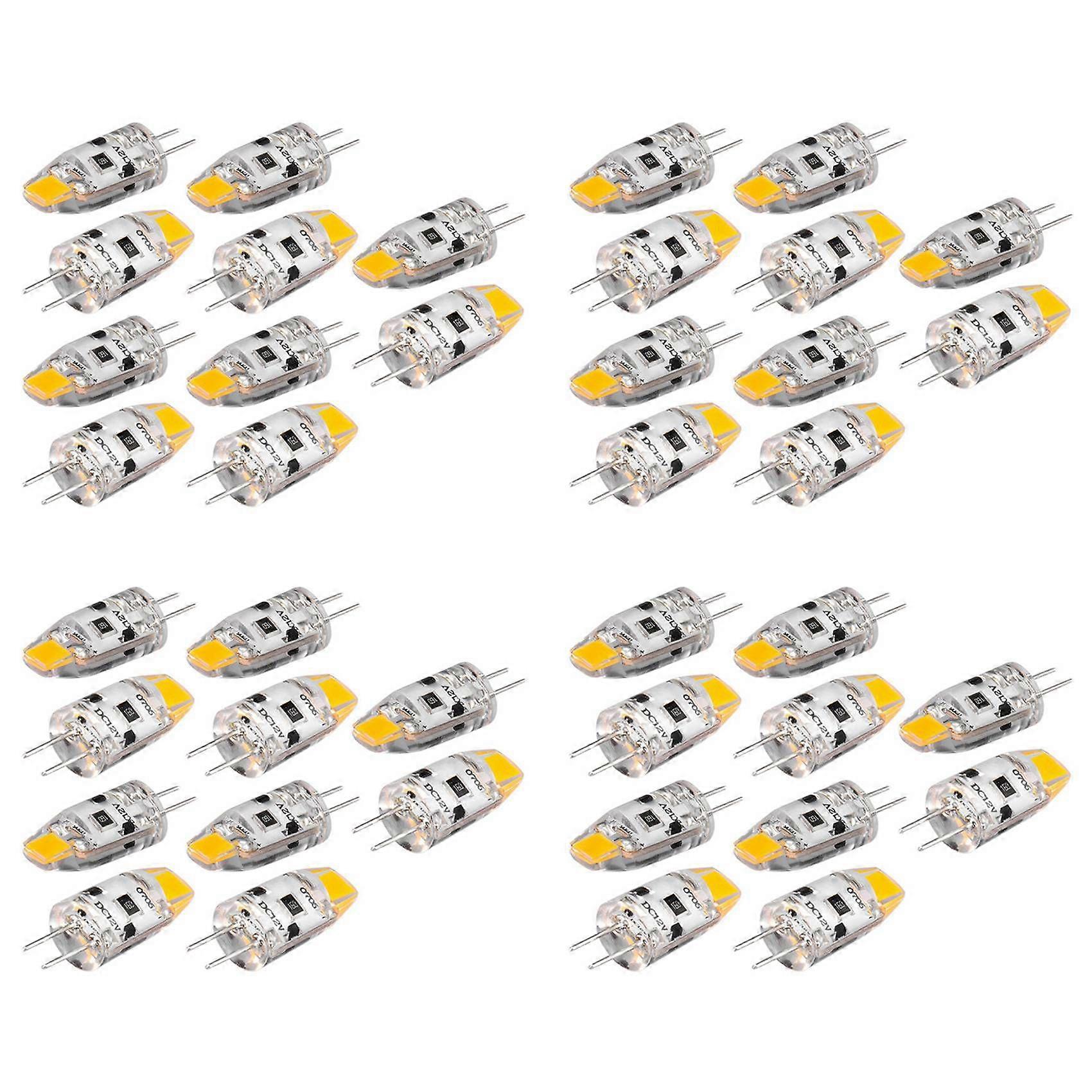 4X G4 LED Bulb 12V DC COB LED G4 Bulb 1.5W 360 Beam Angle to Replace 15W Halogen Lamp (Warm White)
