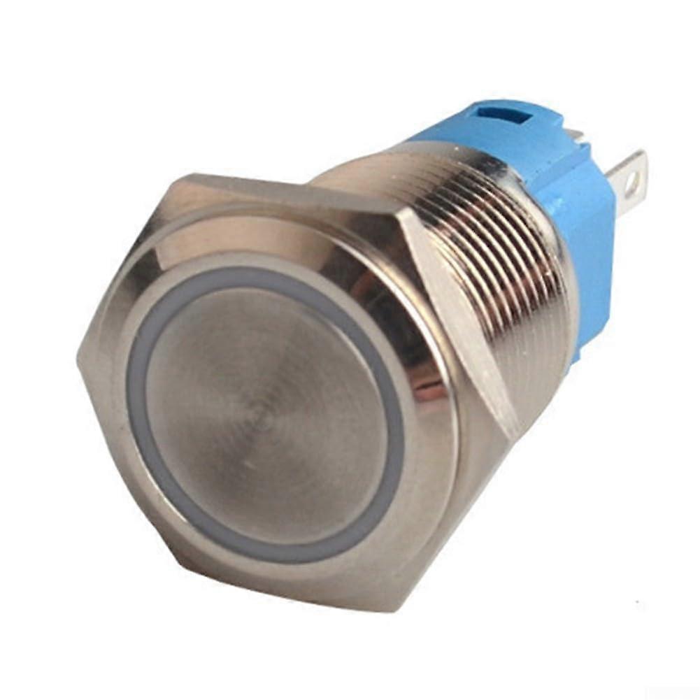Stainless Steel 19mm Latching Push Button Power Switch With Waterproof LED