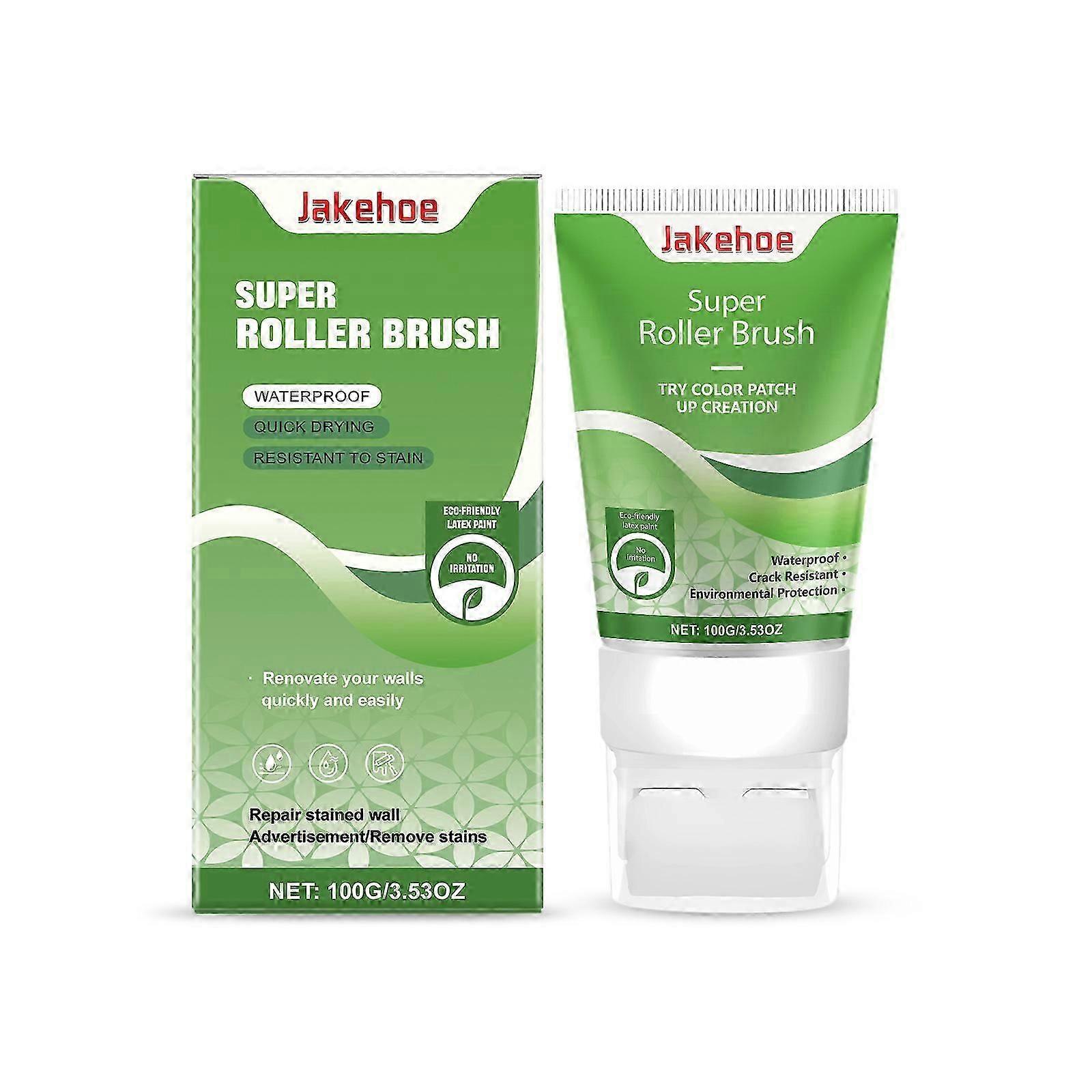 Quick Wall Repair Paint with Roller  Easy, Durable Crack & Graffiti Fix, 100g