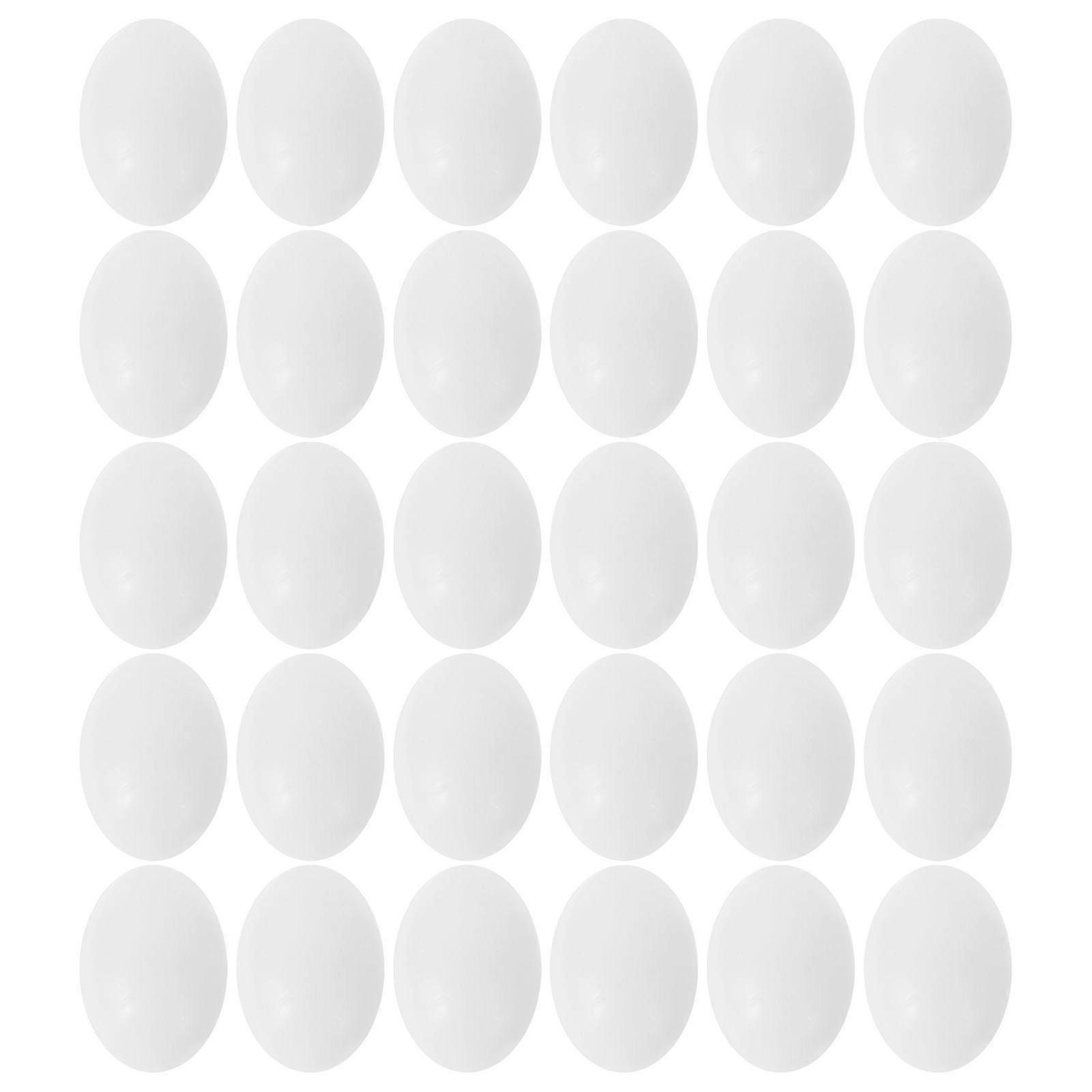 30Pcs Solid Plastic Pigeon Eggs for Tricking Birds to Stop Laying Eggs
