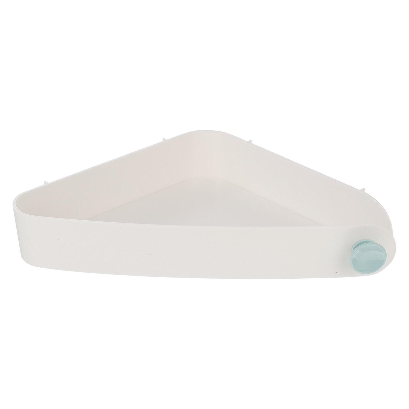 Guangmc Bathroom Corner Shower Shelf with Hook - White