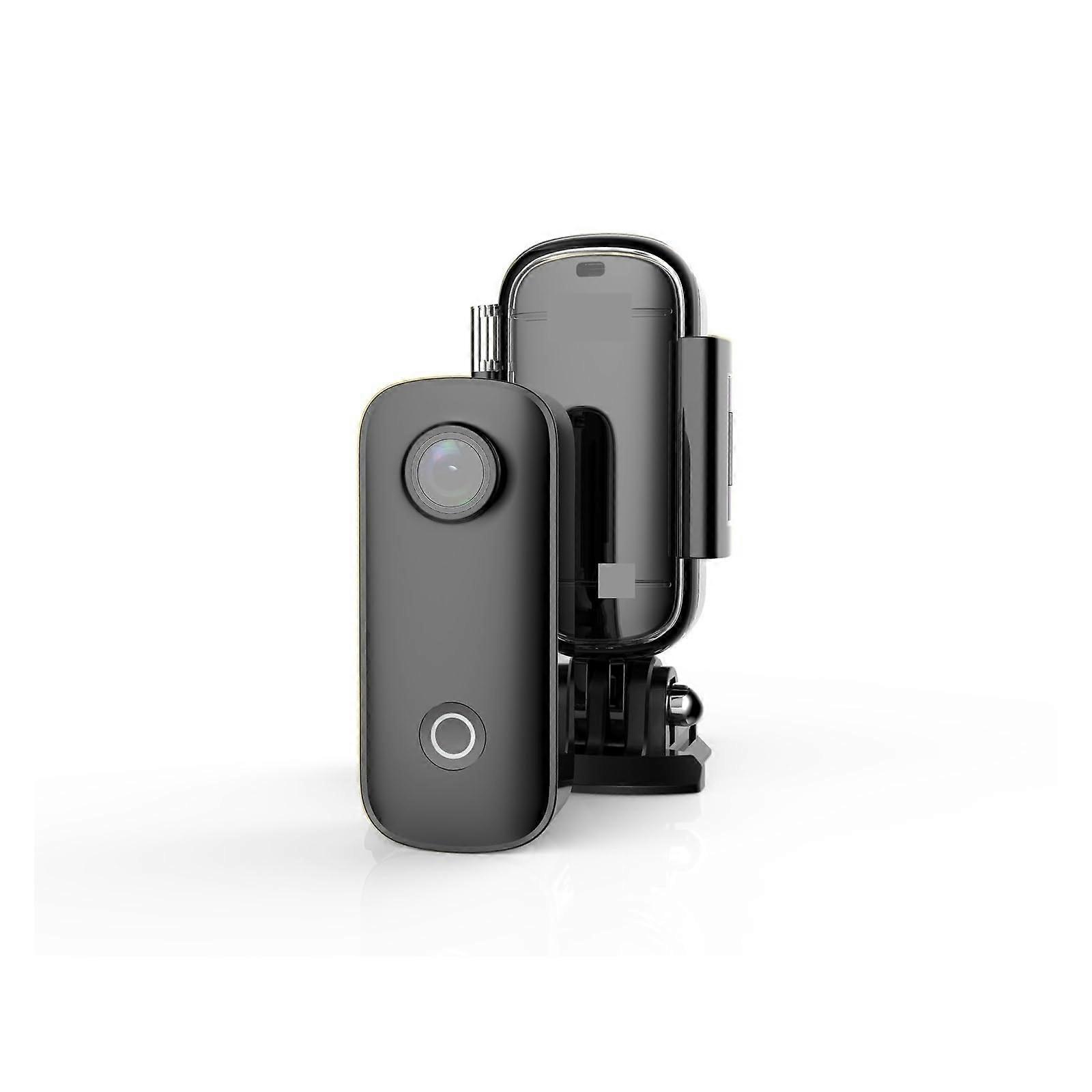 4K Waterproof Action Camera with Helmet Mount for Diving Cycling and Vlogging Black 64GB