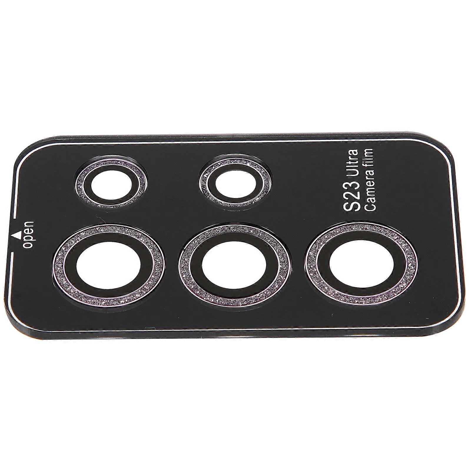 Shiny Camera Lens Protector Tempered Glass for Camera 2Pcs Black Cover for