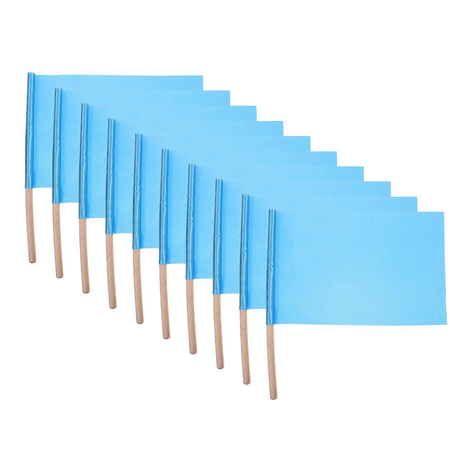 Small Solid Color Flags Party Decors 10Pcs Handheld Use in Celebration
