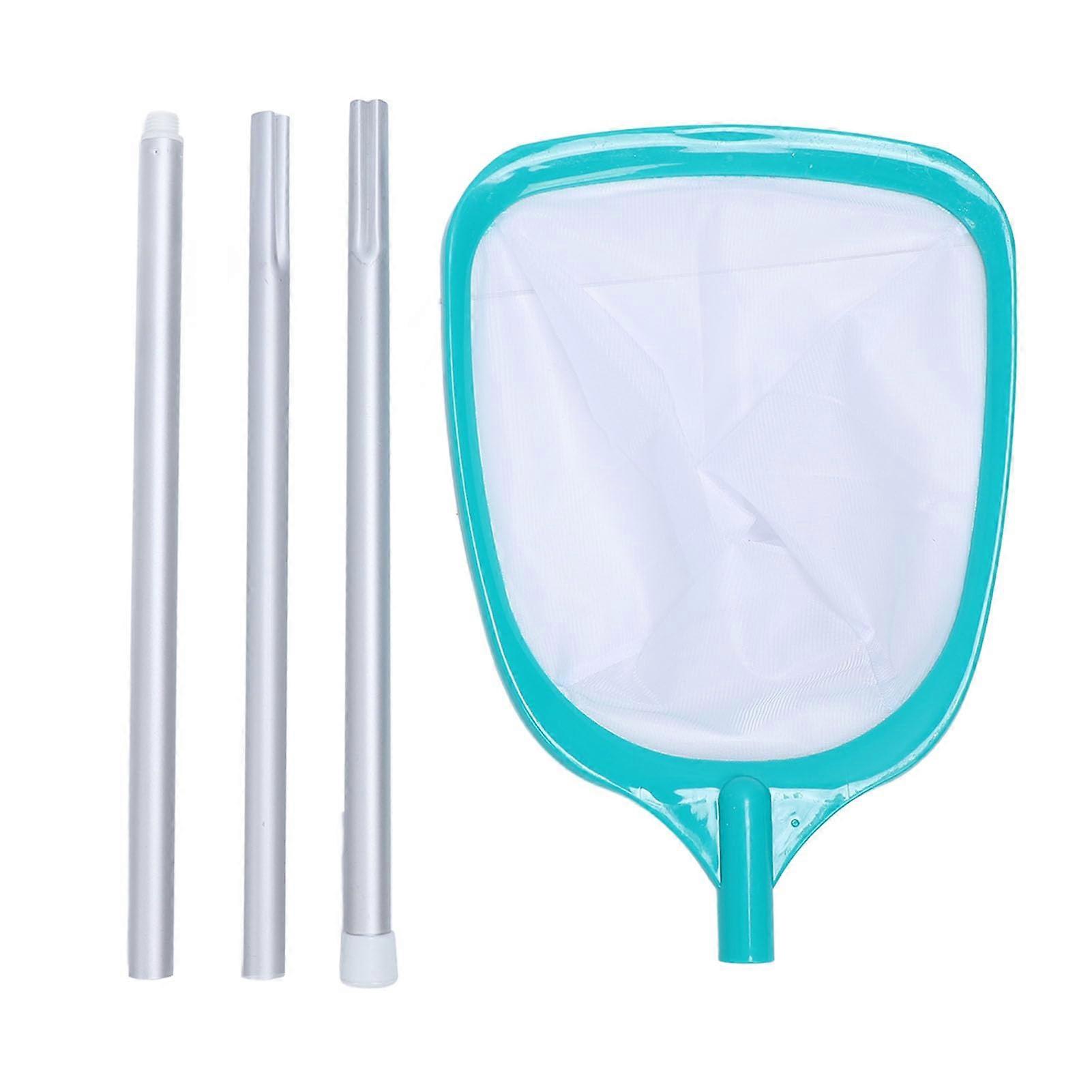 Pool Skimmer Net with Telescopic Pole, Fine Mesh Leaf Removal, Durable Aluminum Pool Cleaning