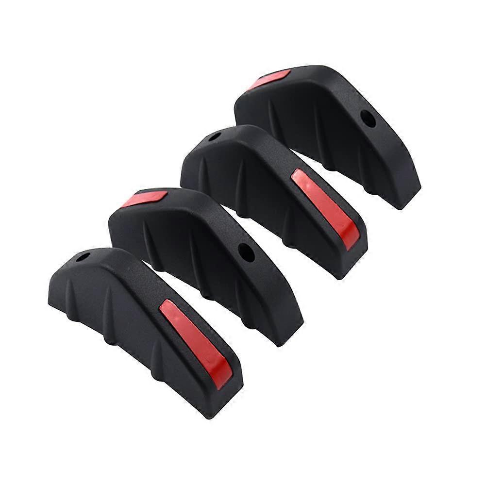 Universal Car Rear Bumper Lip Spoiler Diffuser Canards Kit, ABS, Aggressive Sport Style, 4Pcs
