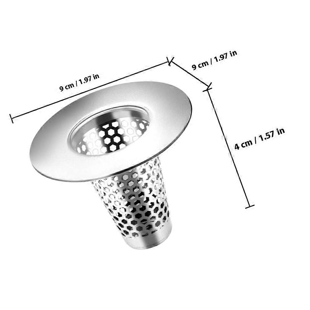 Drain Filter Net Metal Floor Drain Strainer Home Plumbing Conical Shape 2Pcs