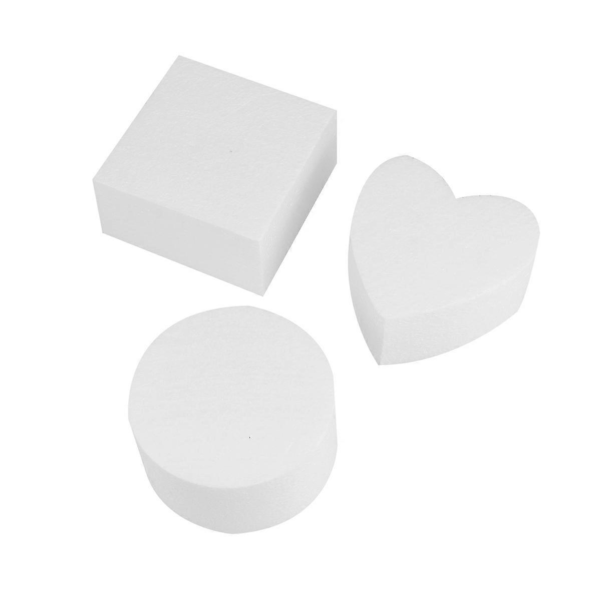 Cake Decorating Practice Mould 3Pcs Round Square Heart Shape Cake Molds