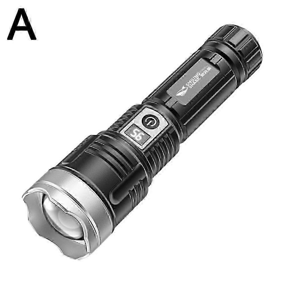 2025 LED Super Bright Flashlight Portable Zoomable Tactical Digital Displayable