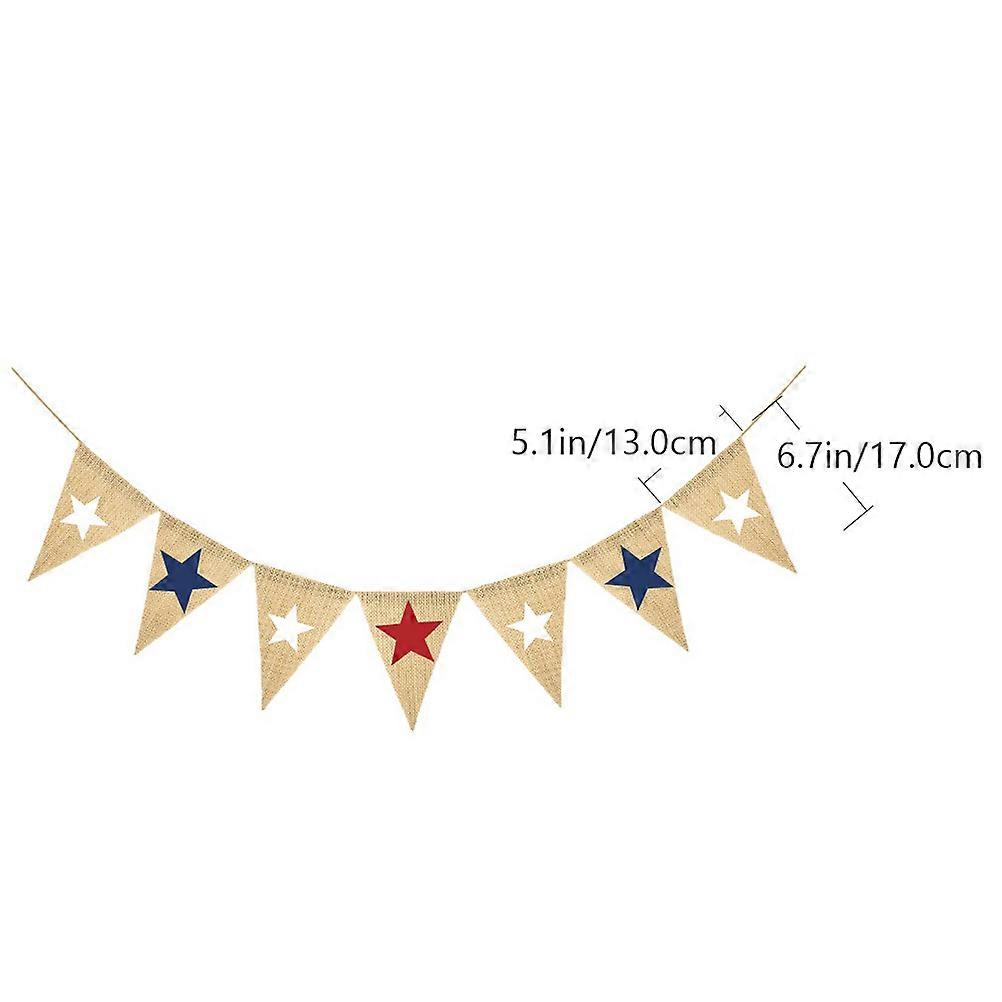 Independence Day Streamers Triangular Flags Banner 17X13CM Assorted Decoration 1Set