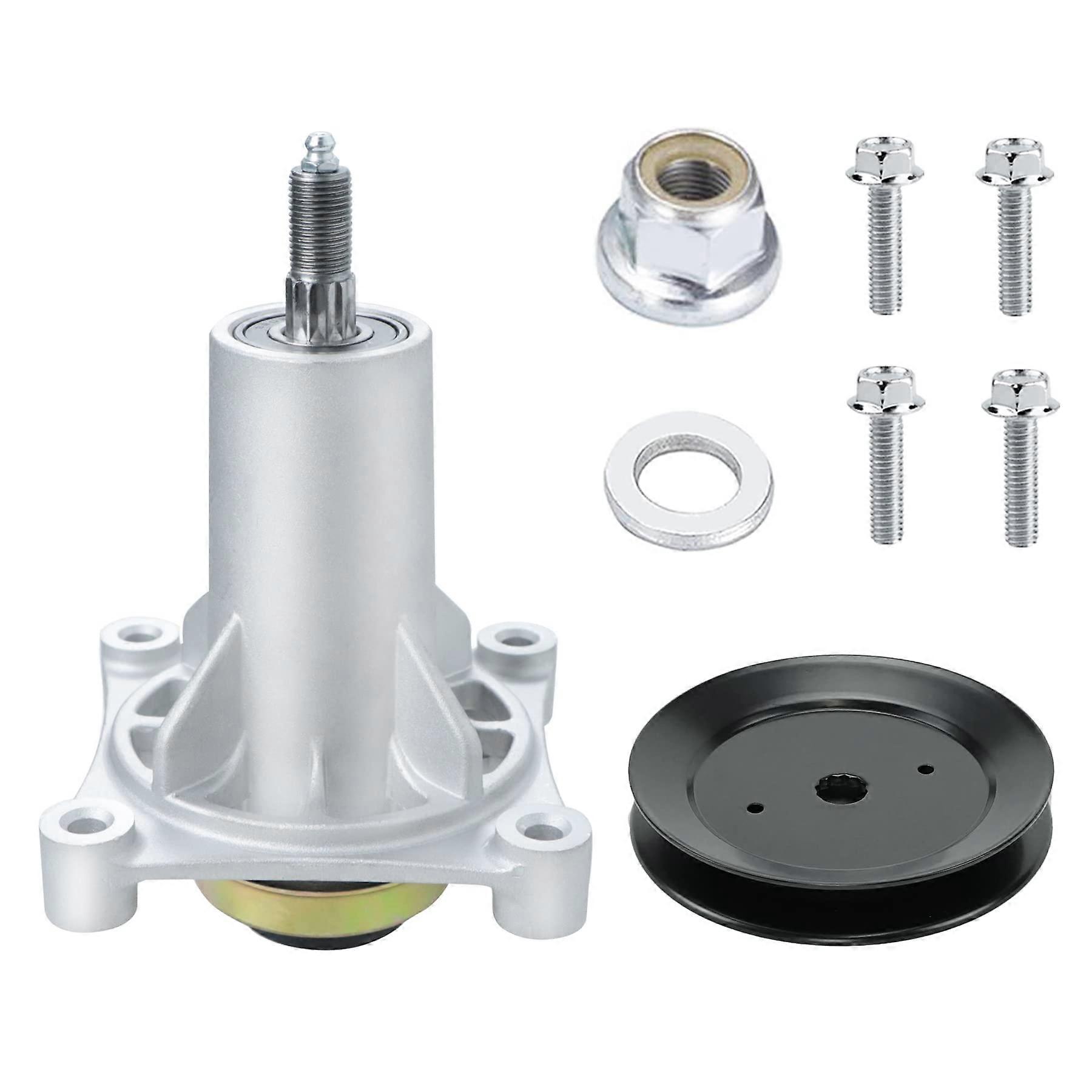 Mower Spindle Assembly with Pulley for Husqvarna 4254 Inch Deck Lawn Tractor Replacement Kit