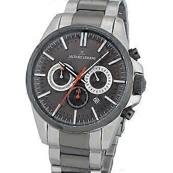 Jacques Lemans Reloj de hombre Negro Stainless Steel Liverpool Chronograph 1-2119E
