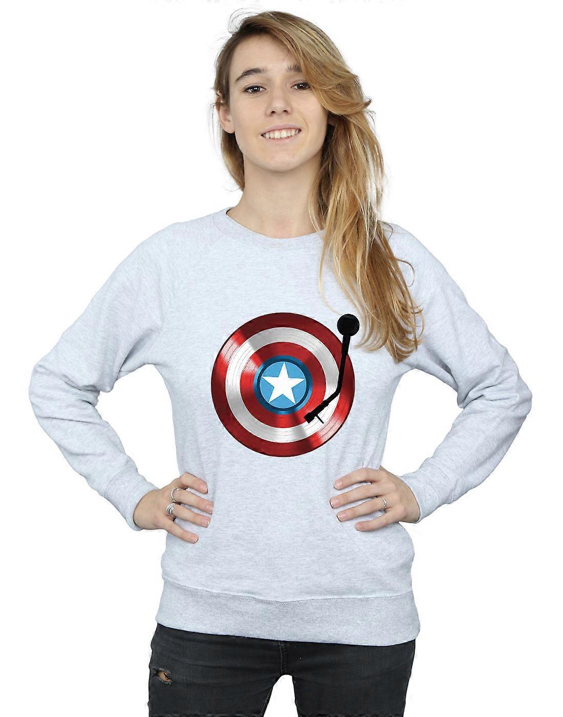 Marvel Women's Captain America Turntable Sweatshirt