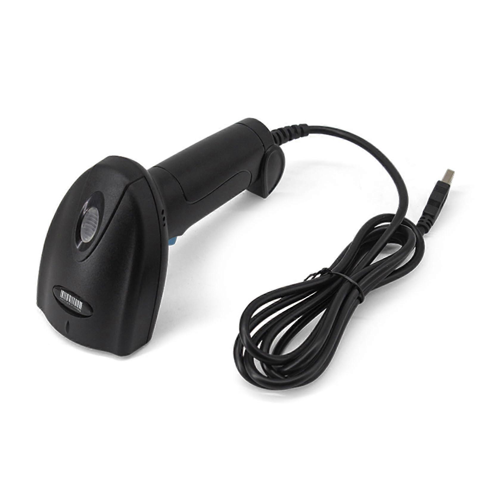 Wireless Barcode Scanner 1D Handheld with Speed Scanning Dual Connection for Retail Store Black