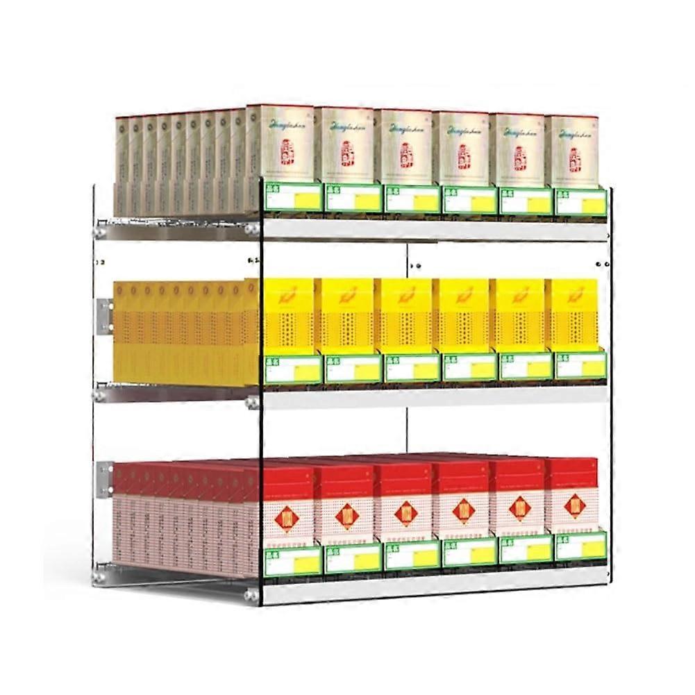 Cigarette Display Rack with Automatic Dispensing, Clear Acrylic Wall Mounted Storage for Store