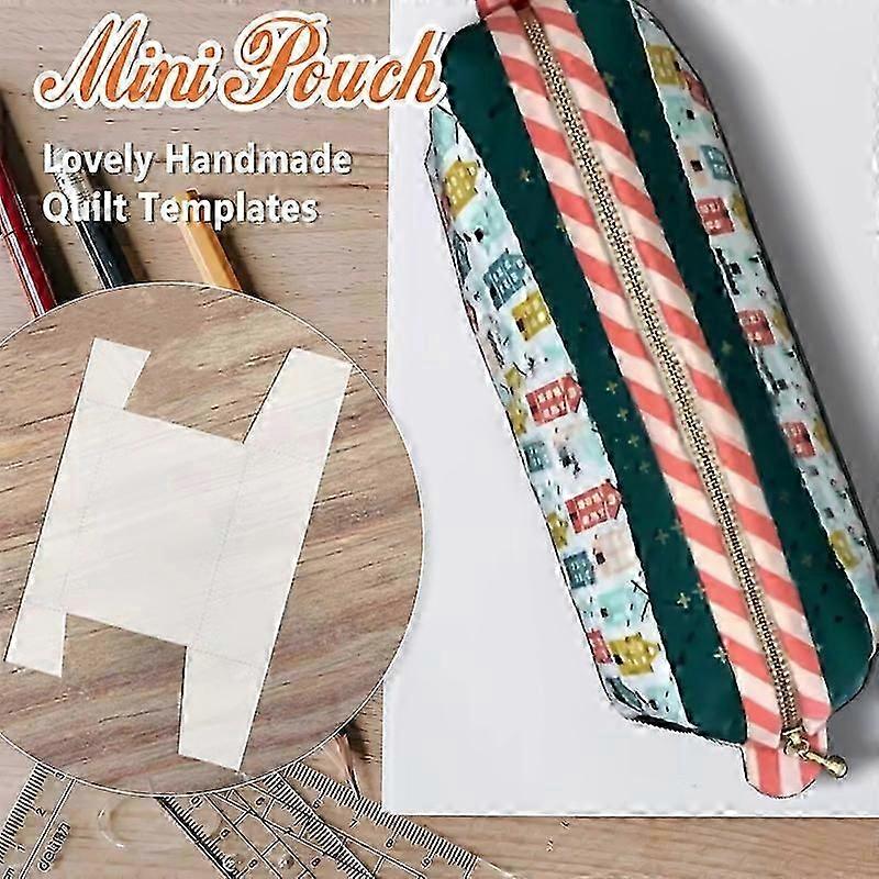 Mini Pouch Quilt Template Reusable DIY Storage Bag Sewing Ruler Multipurpose Sewing Pattern Tools