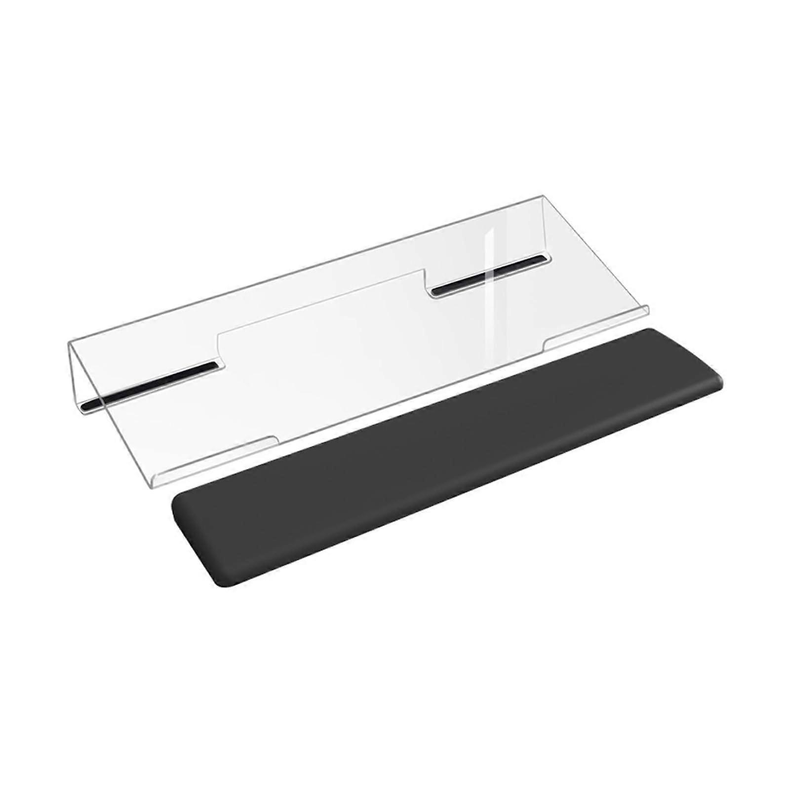 Ergonomic Keyboard Stand with Wrist Rest, Adjustable Acrylic Riser for Desk, NonSlip Base