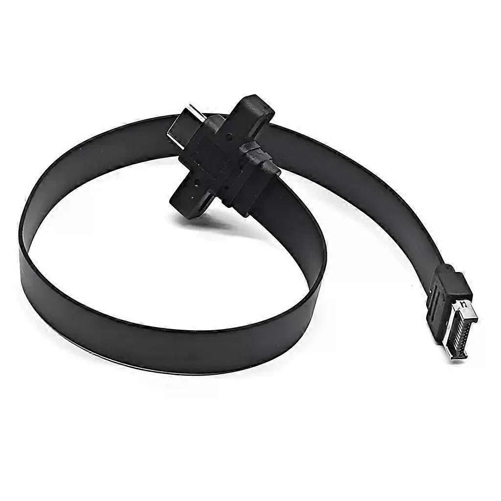 Connectors USB 32 Front Panel Extension Cable Gen2x2 Baffle Cable TYPE-E To Chassis Type-C Front (A-KEY) Female 10Gbps/20Gbps