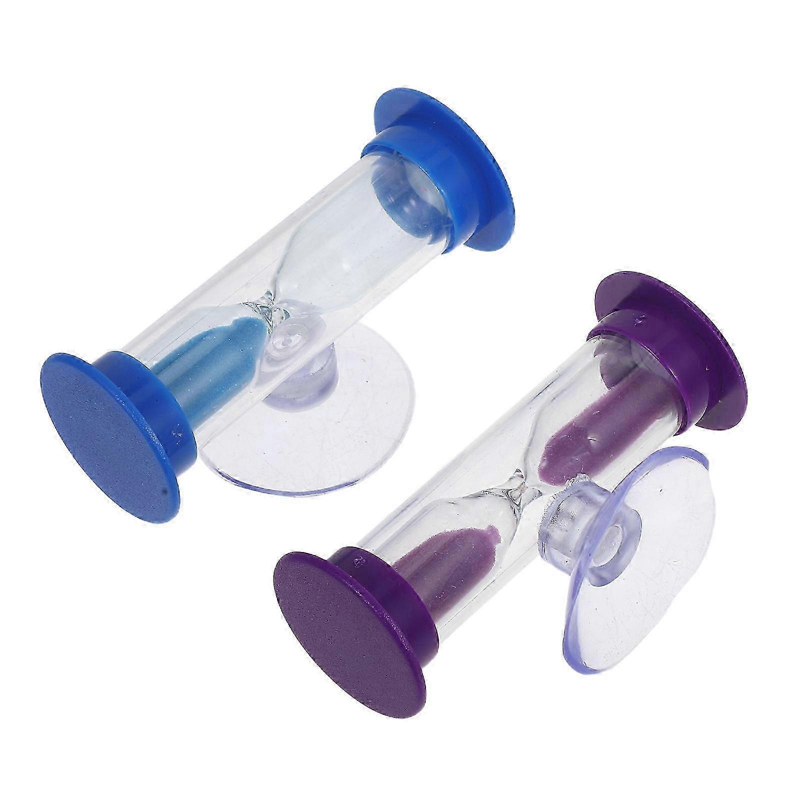 Hourglass Timer 2Pcs For Classroom Learning Game Features Assorted Color Effective Timing Tool